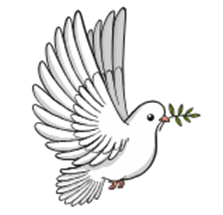 A white dove with a green branch in its beak

AI-generated content may be incorrect.
