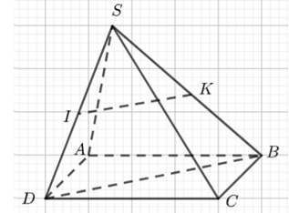 Cho hình chóp S.ABCD đáy ABCD là hình bình hành (ảnh 1)