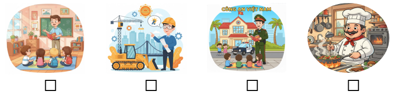 a) Đánh dấu ☑ vào hình ảnh có thầy giáo hoặc cô giáo. (ảnh 1)