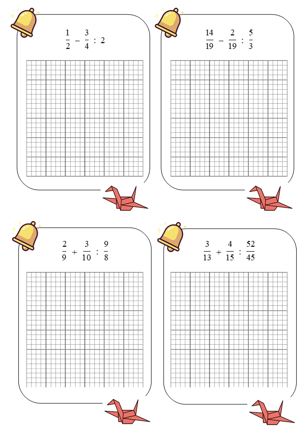 Tính giá trị biểu thức 1/6 + 1/4 : 2/3 = (ảnh 7)