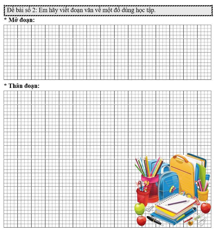 Em hãy viết đoạn văn về một đồ dùng học tập. (ảnh 1)
