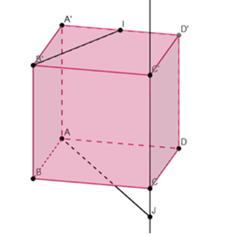 Trong không gian, cho hình lập phương ABCD.A'B'C'D' (ảnh 1)