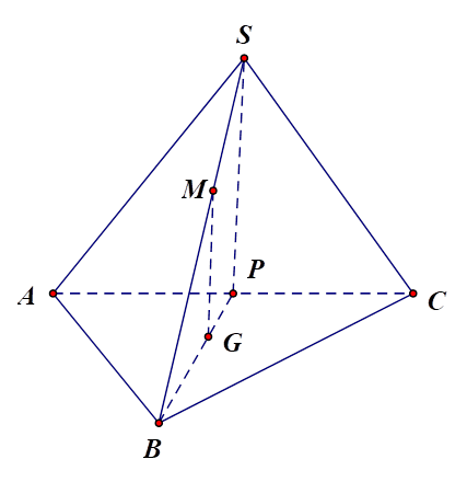 Cho hình chóp S.ABC, G là trọng tâm tam giác ABC và M là điểm trên cạnh SB sao cho BM = 2MS. Chứng minh đường thẳng MG song song với mặt phẳng (SAC). (ảnh 1)