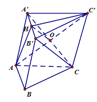 Cho hình lăng trụ tam giác ABC.A'B'C' (ảnh 2)