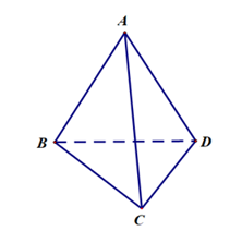 Cho hình tứ diện ABCD (ảnh 1)