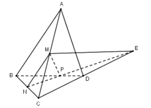 Cho bốn điểm A, B, C, D không đồng phẳng (ảnh 1)
