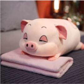 A stuffed pig on a blanket

AI-generated content may be incorrect.