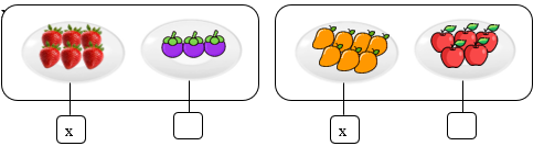 a) Điền dấu x vào ô trống có số lượng nhiều hơn. (ảnh 2)
