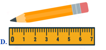 Khoanh vào chữ cái trước cách đặt thước đúng.  (ảnh 4)