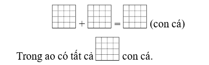 Viết số thích hợp vào ô trống.   Trong ao có 50 con cá. Bố thả thêm 8 con cá nữa. (ảnh 2)
