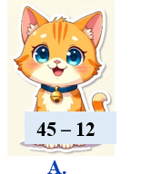 b) Khoanh vào chữ cái trước phép tính có kết quả là số bé nhất (ảnh 1)