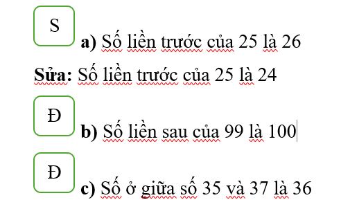 Đúng ghi Đ, sai ghi S: (ảnh 1)
