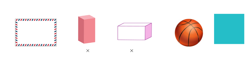 Điền dấu × vào ô trống dưới các khối hộp chữ nhật: (ảnh 2)