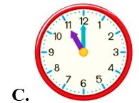 Đồng hồ nào dưới đây chỉ 17 giờ? (ảnh 4)