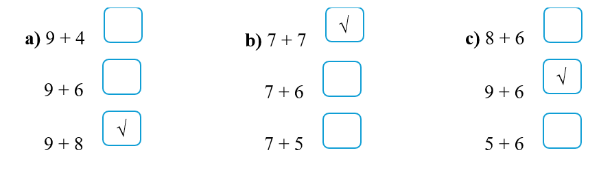 Đánh dấu √ vào phép tính có kết quả lớn nhất: (ảnh 2)