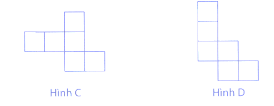 a) Trong các hình sau, hình nào có thể gấp lại thành hình hộp chữ nhật? (ảnh 2)