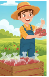 Trong đợt thu hoạch cà chua, các bác nông dân thường chia cà chua vào các túi có khối lượng (ảnh 1)