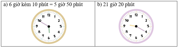Đặt thêm kim giờ và kim phút để đồng hồ chỉ: (ảnh 2)