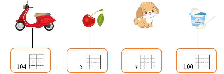 Chọn đơn vị đo khối lượng (g, kg) vào ô trống cho thích hợp: (ảnh 1)