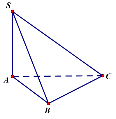 Cho hình chóp S.ABC có SA vuông góc với mặt phẳng (ABC). Biết SA = 2a và tam giác ABC vuông tại A có AB = 3a, AC = 4a. Tính thể tích khối chóp S.ABC theo a. (ảnh 1)