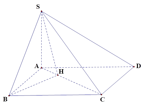 Cho hình chóp S.ABCD có đáy [0;5] là hình chữ nhật, cạnh AB = a, AD = căn bậc hai 3 a. Cạnh bên SA = a căn bậc hai của  2 và vuông góc mặt phẳng đáy. Góc giữa đường thẳng SB và mặt phẳng (SAC) bằng: (ảnh 1)