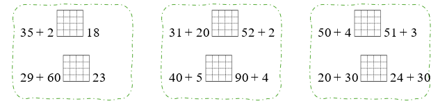 Điền dấu >, <, = (ảnh 1)