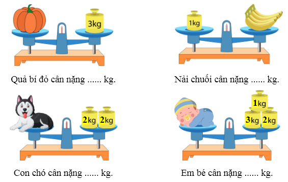  Phiếu bài tập hàng ngày Toán lớp 2 Cánh diều Ki-lô-gam có đáp án Số? (ảnh 1)