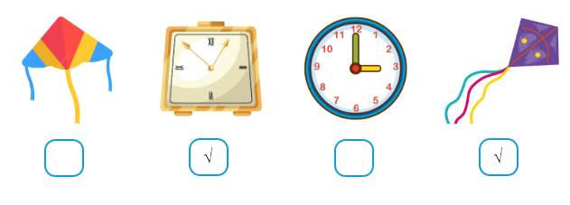 Đánh dấu vào đồ vật có dạng hình tứ giác: (ảnh 2)