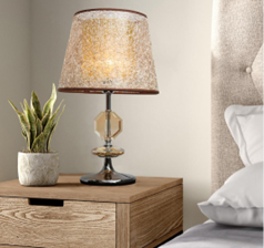 Listen and tick the correct picture A, B, or C for each question. How many lamps are there in the bedroom? (ảnh 1)