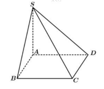Cho hình chóp S.ABCD có đáy là hình vuông, SA vuông góc với mặt phẳng đáy. Mệnh đề nào sau đây đúng? (ảnh 1)