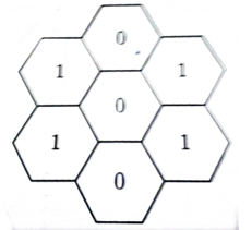 Bảy lục giác đều được sắp xếp và tô màu bằng hai màu trắng, đen như ở Hình 1. Mỗi lần cho (ảnh 1)