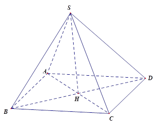 Cho hình chóp S.ABCD đều. Gọi H là trung điểm cạnh AC. Tìm mệnh đề sai? (ảnh 1)