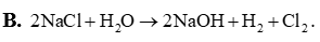 Phương trình điện phân nước muối trong máy điện phân là (ảnh 3)
