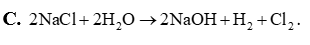 Phương trình điện phân nước muối trong máy điện phân là (ảnh 4)