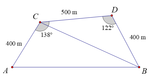 Trên đoạn đường hành trình giữa hai điểm A và B có một ngọn núi, chính vì vậy đã phải đi theo (ảnh 2)