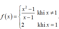 Cho hàm số f(x) = x^2 - 1 / x-1 khi x khác 1 (ảnh 1)