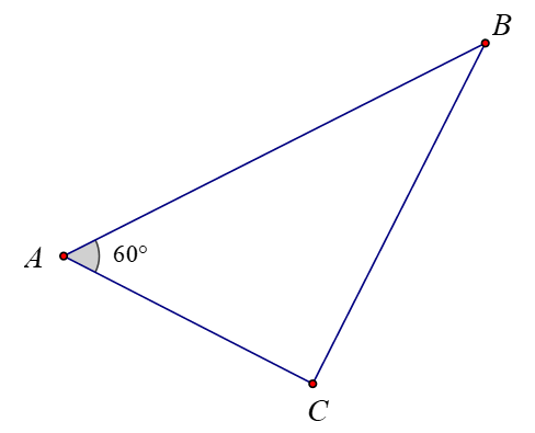Hai chiếc tàu thủy cùng xuất phát từ một vị trí A, đi thẳng theo hai hướng tạo với nhau góc  (ảnh 1)