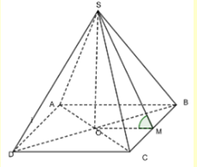 Cho hình chóp tứ giác S.ABCD có đáy là hình chữ nhật với: AB = 4a,AD = 3a (ảnh 1)