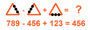 A black background with orange triangles and numbers

Description automatically generated