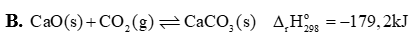 Phương trình nhiệt hóa học phản ứng nhiệt phân đá vôi ở điều kiện chuẩn là (ảnh 4)
