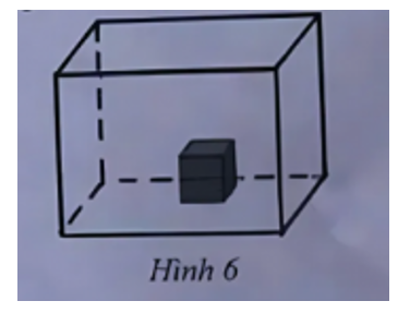 Một thùng rỗng dạng hình hộp chữ nhật có chiều dài 60 cm, chiều rộng 50 cm, đặt trong (ảnh 1)