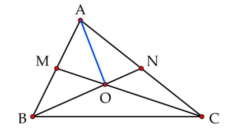 Cho tam giác ABC . Lấy M và N lần lượt là trung điểm của cạnh AB và AC, nối M với (ảnh 2)