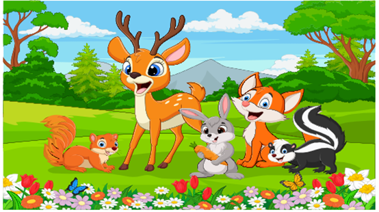 Chọn một biểu tượng diễn đạt cảm xúc của các con vật trong ảnh sau.   (ảnh 1)