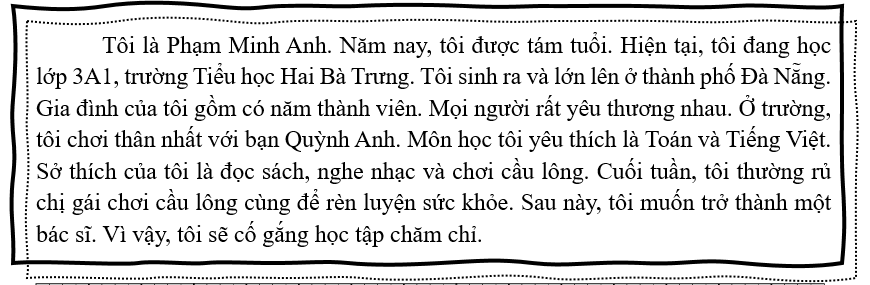 f) Đọc đoạn văn sau và cho biết ước mơ của bạn nhỏ là gì?  (ảnh 1)