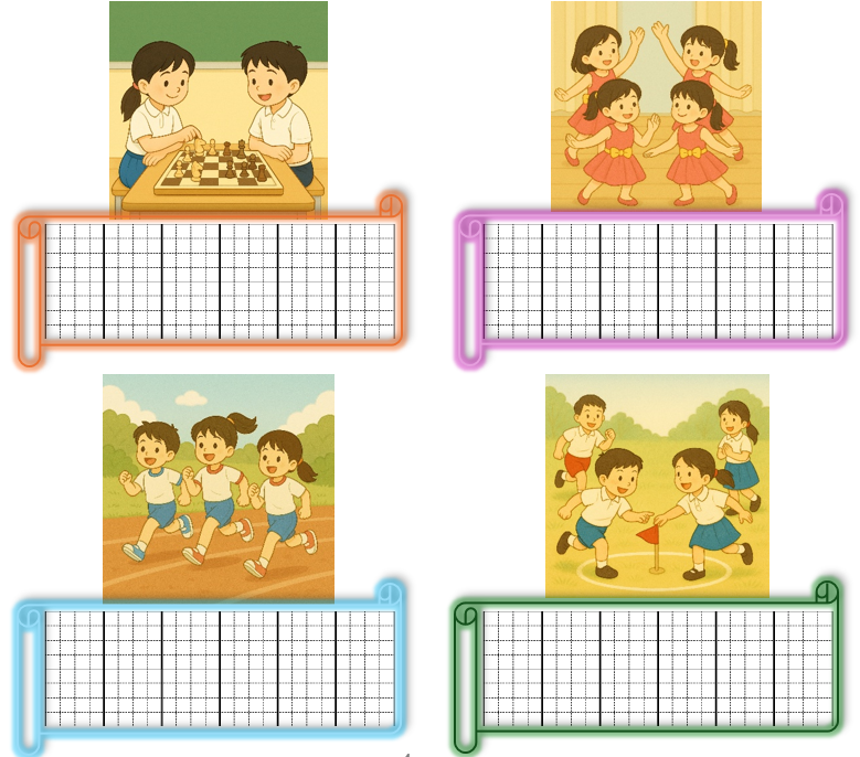 m) Em hãy gọi tên những hoạt động sau:  (ảnh 1)