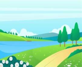 A cartoon of a road and a river

AI-generated content may be incorrect.