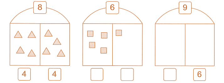 Vẽ hình và viết số thích hợp (theo mẫu): (ảnh 1)