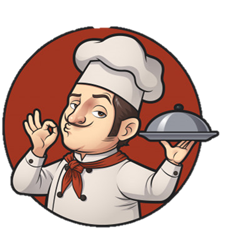 A cartoon chef holding a tray
AI-generated content may be incorrect.