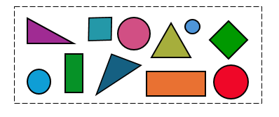 b) Hình vẽ bên có: A. 5 hình tròn B. 2 hình tam giác (ảnh 1)