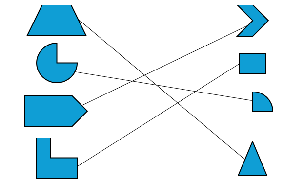 Nối hai miếng bìa để ghép được hình tròn, hình vuông, hình tam giác hoặc hình chữ nhật: (ảnh 2)